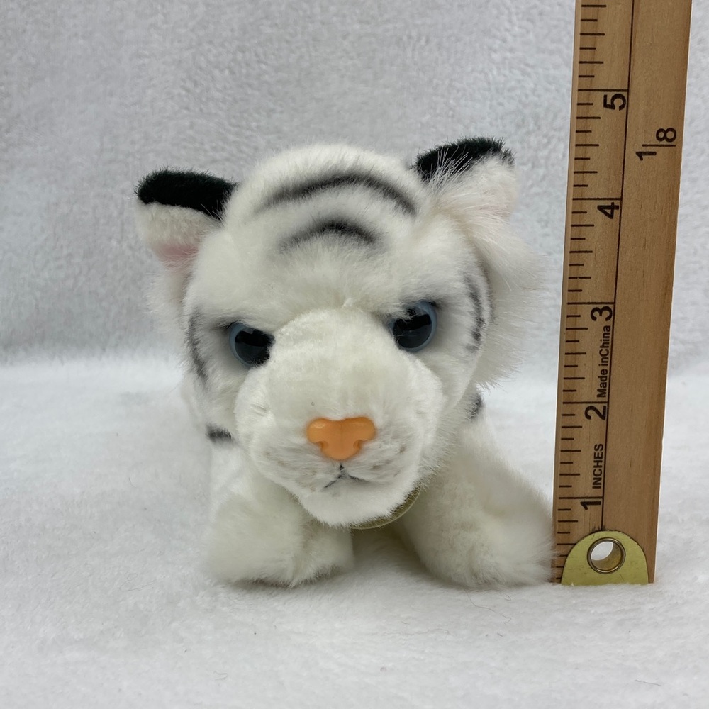 Aurora Miyoni White Tiger Plush Toy 8” - Picture 8 of 8